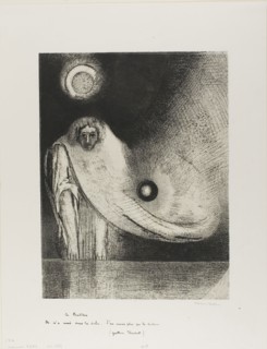 The Buddha, 1895, Odilon Redon, French, 1840-1916, France, Lithograph in black on ivory China paper