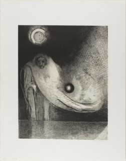 The Buddha, 1895, Odilon Redon, French, 1840-1916, France, Lithograph in black on cream China paper
