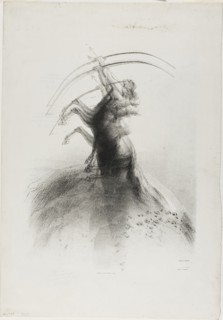 Centaur Taking Aim at the Clouds, 1895, Odilon Redon, French, 1840-1916, France, Lithograph in