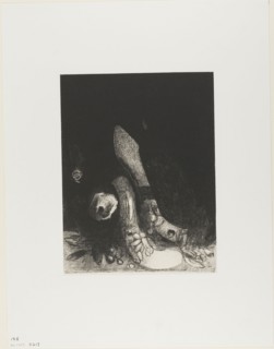 Flowers Fall and the Head of a Python Appears, plate 5 of 24, 1896, Odilon Redon, French,