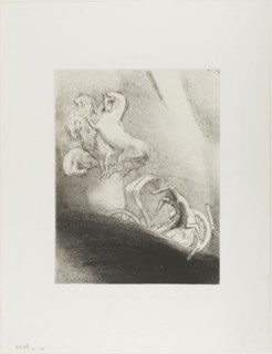He Falls Head Foremost Into the Abyss, plate 17 of 24, 1896, Odilon Redon, French, 1840-1916,