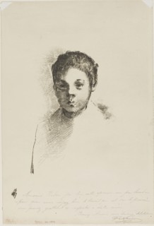 Arï, 1898, Odilon Redon, French, 1840-1916, France, Lithograph in black on heavy cream wove paper,