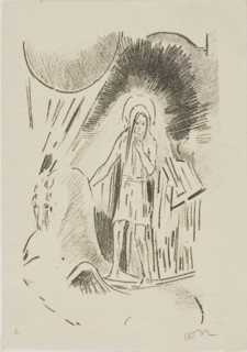 Man on Pegasus, 1898, Odilon Redon, French, 1840-1916, France, Lithograph in black on cream wove