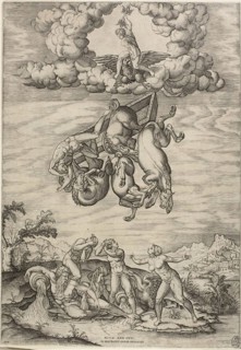 The Fall of Phaeton, c. 1540, Nicolas Beatrizet (French, 1515-after 1565), after Michelangelo