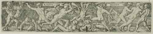 The Abduction of Helen, n.d., Barthel Beham, German, 1502-1540, Germany, Engraving in black on