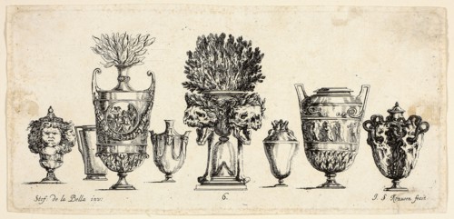 Plate Six from Raccolta di Vasi diversi di Stef. de la Bella Fiorentino, 1646, Johanna Sibylla