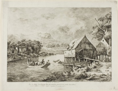 Crossing near the Watermill, 1807, Jean Jacques de Boissieu (French, 1736-1810), after Jacob van
