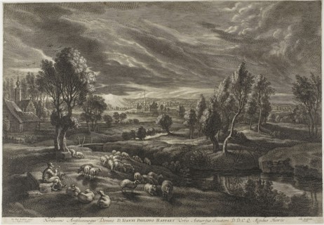 Landscape with Sheep, from The Small Landscapes, c. 1638, Schelte Adamsz. Bolswert (Dutch, active