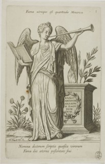 Fame, plate 1 from Parnassus Biceps, 1601, Johann Theodor de Bry (German, 1561-1623), after