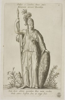 Pallas Athena, plate 6 from Parnassus Biceps, 1601, Johann Theodor de Bry (German, 1561-1623),