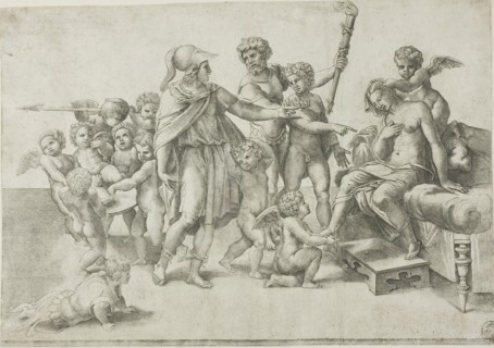 Alexander and Roxana, 16th century, Giovanni Jacopo Caraglio (Italian, 1500/05–1565), after