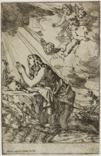 The Magdalen, n.d., Giulio Carpioni, Italian, 1613-1678, Italy, Etching on ivory laid paper, 216 x