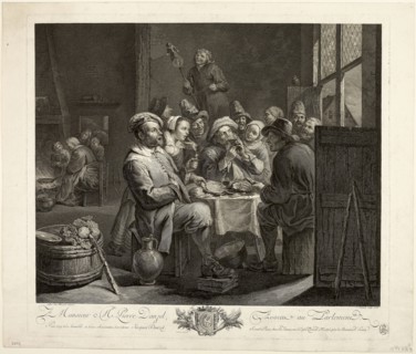 The King Drinks, 1766, Jacques Claude Danzel (French, 1737-1809), after Gillis Van Tilborgh, the