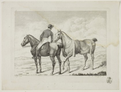 Riding School and Horses, 1806, Johann Adolph Darnstedt, German, 1769-1844, Germany, Etching on