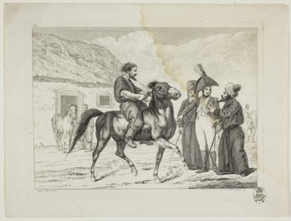 Riding School and Horses, 1806, Johann Adolph Darnstedt, German, 1769-1844, Germany, Etching on