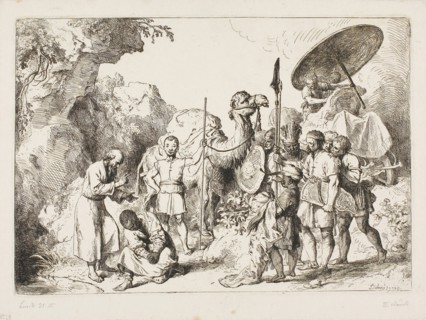 Baptism of the Chamberlain of Queen Candace of Ethiopia, 1740, Christian Wilhelm Ernst Dietrich,
