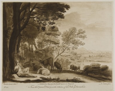 Shepherd Playing the Flute, 1774, Richard Earlom (British, 1743-1822), after Claude Lorrain
