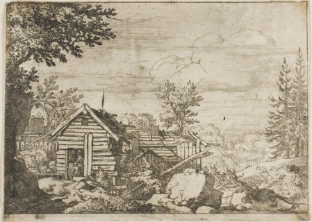 Two Men at the Door, n.d., Allart van Everdingen, Dutch, 1621-1675, Holland, Etching on ivory