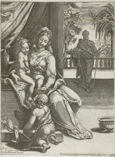 Virgin and Child with Saint John, 1575, Diana Scultori (Italian, c. 1536-c. 1590), after