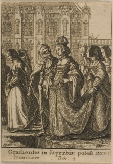 The Empress and Death, 1651, Wenceslaus Hollar (Czech, 1607-1677), after Hans Holbein the younger