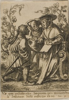 The Cardinal and Death, 1651, Wenceslaus Hollar (Czech, 1607-1677), after Hans Holbein the younger