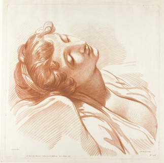 Head of a Young Woman Asleep, 1787/95, Jean-Baptiste Lucien (French, c. 1748-1806), after