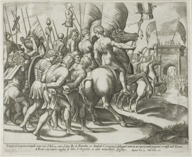 The Triumph of Scipio, c. 1530, Master of the Die, Italian, active c. 1530–1560, Italy, Engraving,