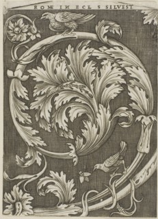 Foliage Ornament from Ancient Roman Church, c. 1530–35, Agostino dei Musi, Italian, c. 1490-after