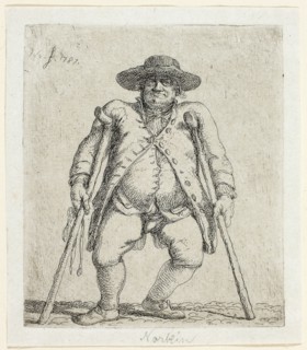 Beggar Man, 1787, Jean-Pierre Norblin de la Gourdaine, French, 1745-1830, France, Etching in black