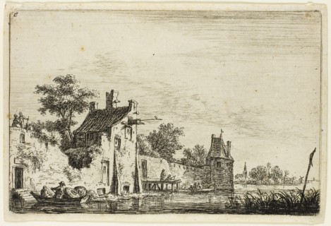 The Departure of the Two Fishermen, n.d., Anthoni Waterlo, Dutch, 1609-1690, Holland, Etching on