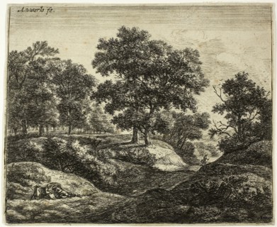 Family Resting, n.d., Anthoni Waterlo, Dutch, 1609-1690, Holland, Etching on paper, 136 x 166 mm