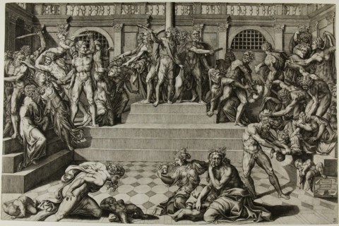 The Massacre of the Innocents, n.d., Nicolas Beatrizet (French, 1515-after 1565), after Baccio