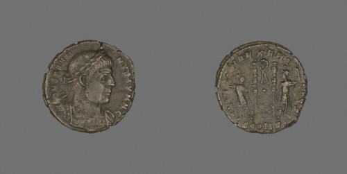 Coin Portraying Emperor Constantine II Caesar, AD 333/334, Roman, minted in Arles, Roman Empire,