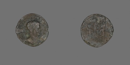 Coin Portraying Emperor Constantine II Caesar, about AD 330/336, Roman, Roman Empire, Bronze, Diam.