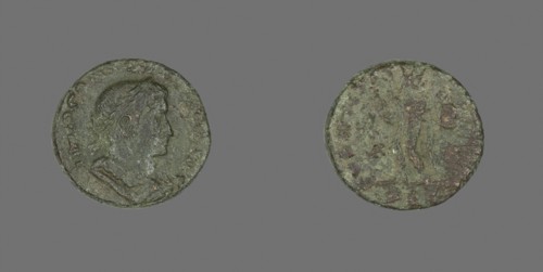 Coin Portraying Emperor Emperor Constantine I, AD 307/337, Roman, Roman Empire, Bronze, Diam. 1.9