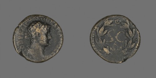 Coin Portraying Emperor Hadrian, AD 117/138, Roman, Roman Empire, Bronze, Diam. 2.1 cm, 6.58 g