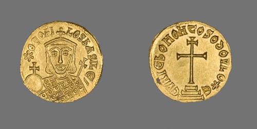 Solidus (Coin) of Theophilus, AD 829/831, Byzantine, minted in Constantinople, Byzantine Empire,