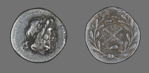 Hemidrachm (Coin) Depicting the God Zeus Amarios, 280/146 BC, Greek, minted in Lycoa, Ancient