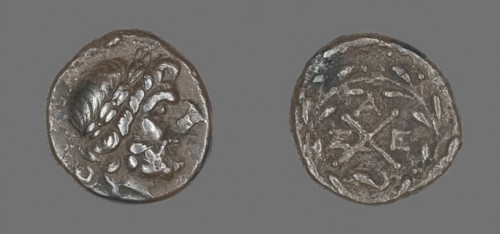 Hemidrachm (Coin) Depicting the God Zeus Amarios, 280/146 BC, Greek, Ancient Greece, Silver, Diam.
