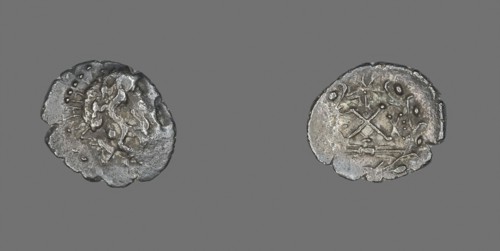 Hemidrachm (Coin) Depicting the God Zeus Amarios, 191/146 BC, Greek, Ancient Greece, Silver, Diam.