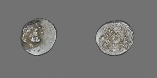 Hemidrachm (Coin) Depicting the God Zeus Amarios, 151/146 BC, Greek, minted in Sicyonia, Ancient