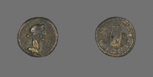 Coin Depicting Bust of Dionysos, mid–1st century BC, Greek, minted in Perinthos, Thrace, Ancient