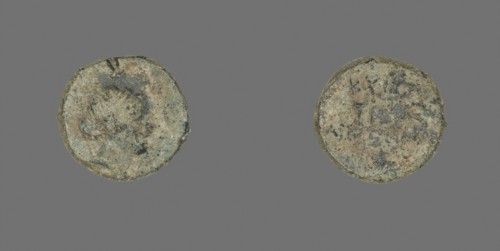 Coin Depicting the Amazon Cyme, about 250 BC, Greek, minted in Cyme, Acolis, Ancient Greece,