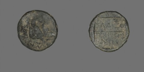 Coin Depicting a Boar, about 190 BC, Greek, Ancient Greece, Bronze, Diam. 1.8 cm, 5.15 g