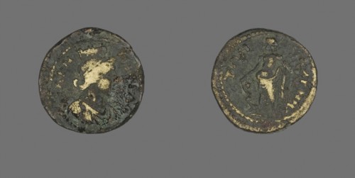 Coin Depicting the Goddess Tyche, AD 238/244 (?), Roman, minted in Magnesia ad Sipylum, Lydia (?),