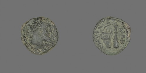 Coin Depicting the Hero Hercules, AD 138/192, Roman, Izmir, Bronze, Diam. 1.7 cm, 3.00 g