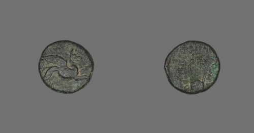Coin Depicting a Griffin, 3rd/1st century BC, Greek, minted in Teos, Ionia, Teos, Bronze, Diam. 1.7