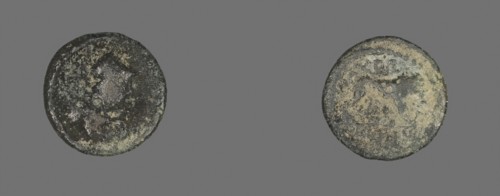 Coin Depicting a Lion, AD 193/211, Roman, Roman Empire, Bronze, Diam. 1.4 cm, 1.12 g