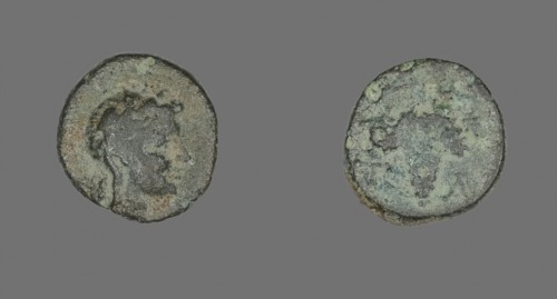 Coin Depicting the Goddess Athena, about 3rd century BC, Greek, Ancient Greece, Bronze, Diam. 1.1
