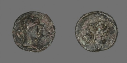 Coin Depicting the Goddess Athena, 2nd century AD, Roman, Roman Empire, Bronze, Diam. 1.3 cm, 2.04